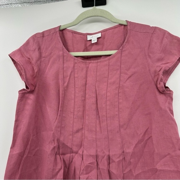 J.Jill Flowy Pink 100% Linen Dress Cool for Summer Size XS Oversized - Picture 4 of 6